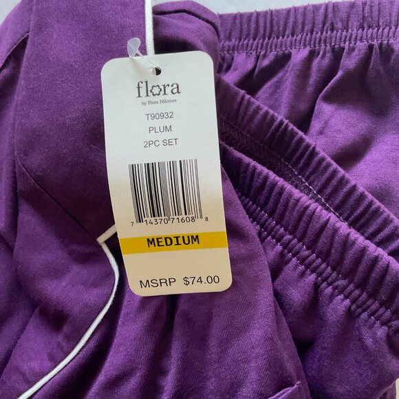 FLORA Women's 2 Pc Pajama Set NWT Size M - Picture 5 of 7